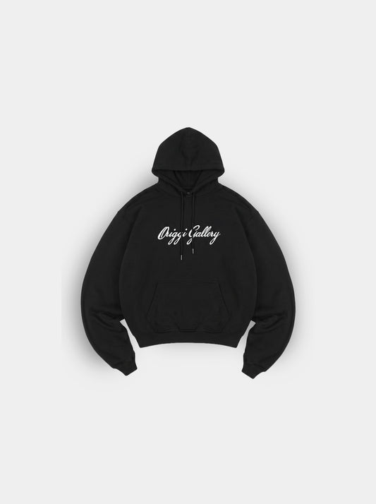 Script Hoodie Black