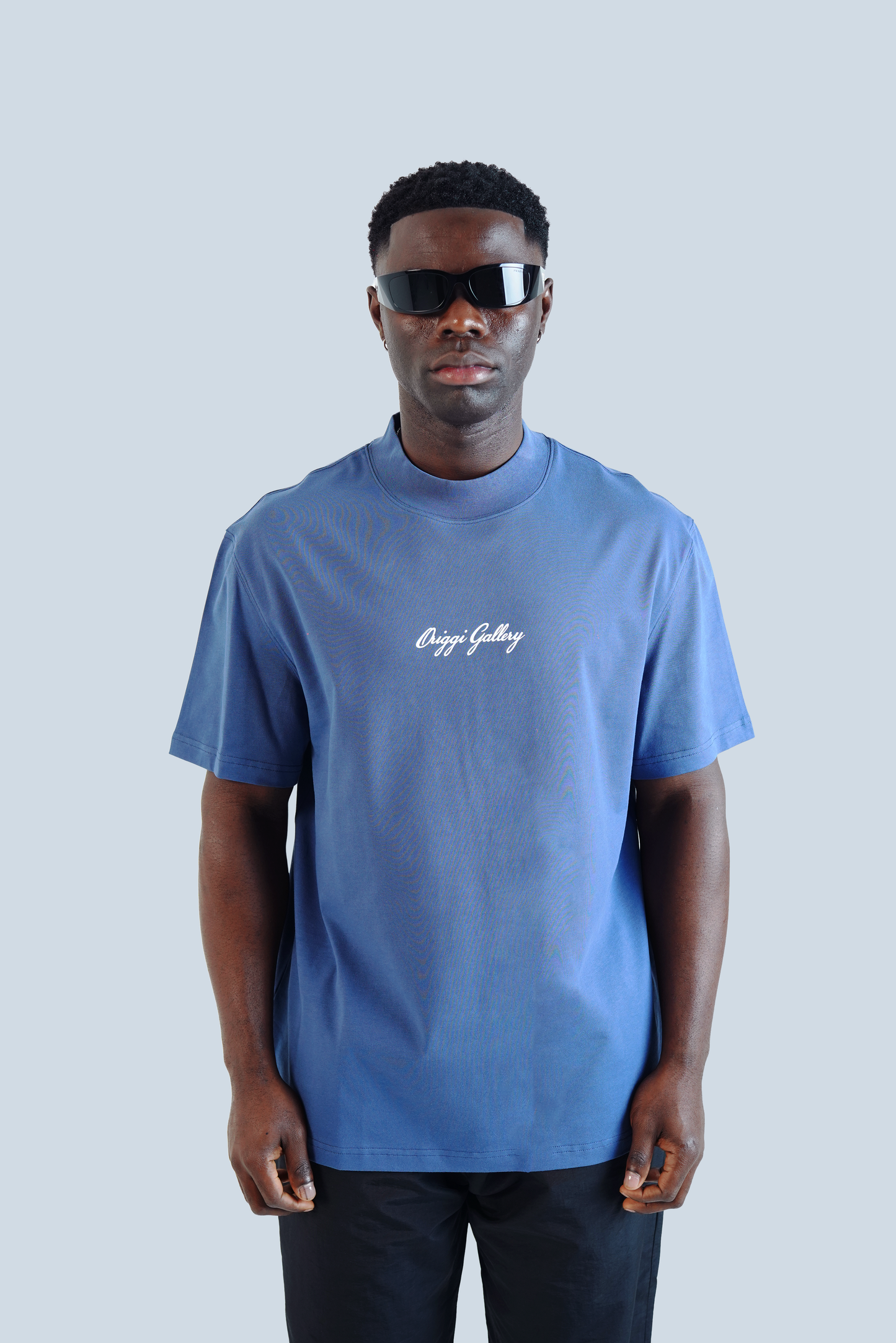 Script Tee Blue