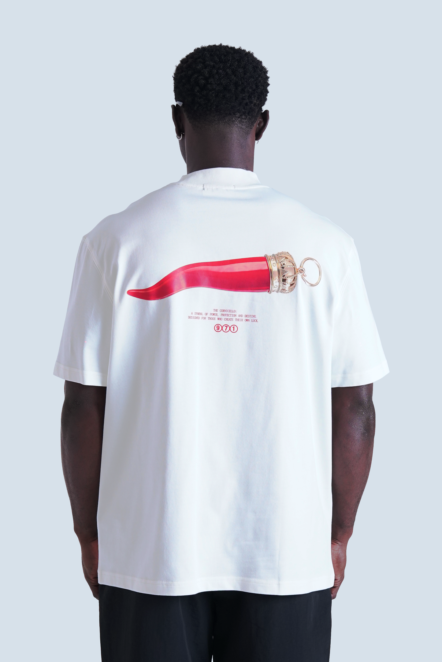 Cornicello Tee White