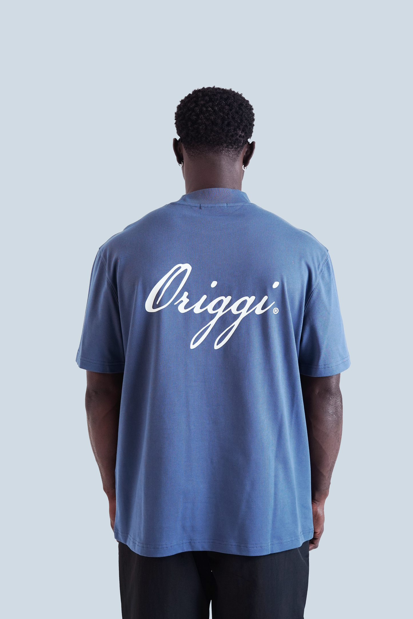 Script Tee Blue